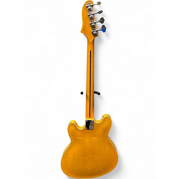 Used Fender Starcaster Electric Bass Natural Electric Bass Guitar