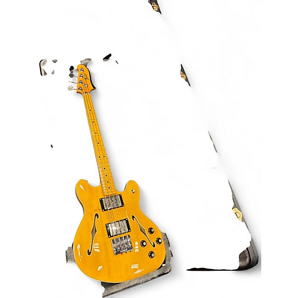 Used Fender Starcaster Electric Bass Natural Electric Bass Guitar
