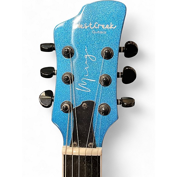 Used West Creek Guitars Mirage T Bird Style Blue Solid Body Electric Guitar