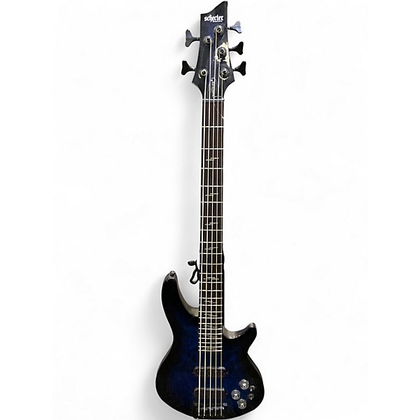Used Schecter Guitar Research OMEN ELITE Blue Electric Bass Guitar