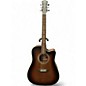 Used Luna Art Vintage Dreadnought Cutaway Brown Sunburst Acoustic Electric Guitar thumbnail