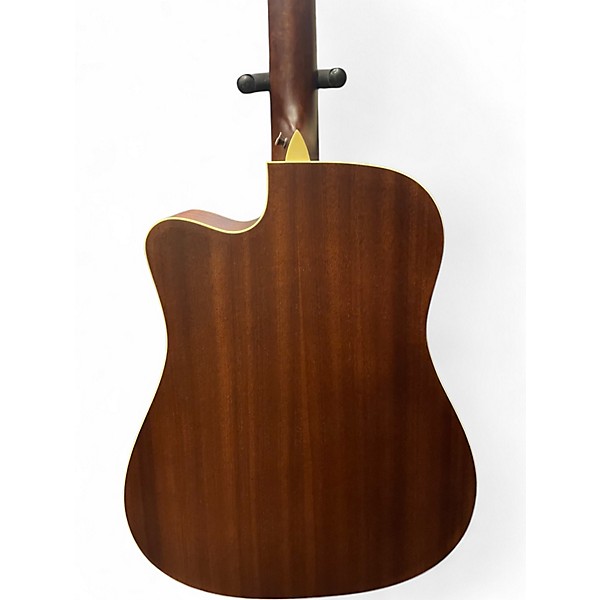 Used Luna Art Vintage Dreadnought Cutaway Brown Sunburst Acoustic Electric Guitar