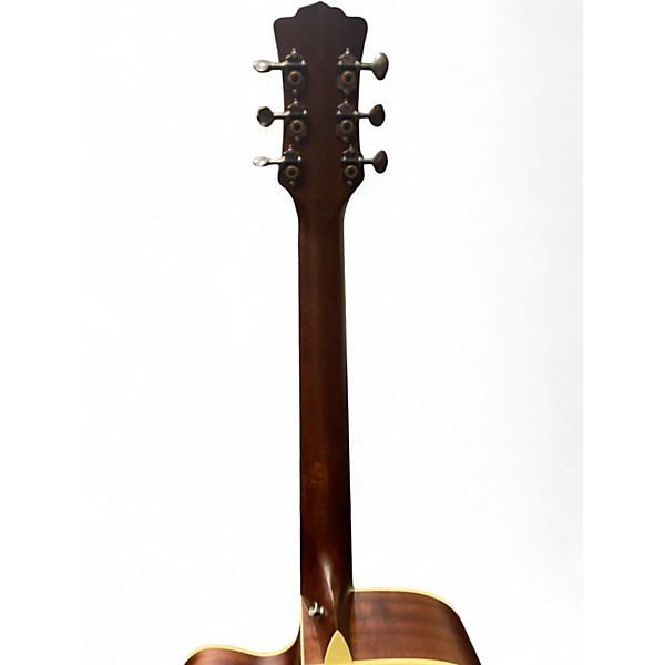 Used Luna Art Vintage Dreadnought Cutaway Brown Sunburst Acoustic Electric Guitar
