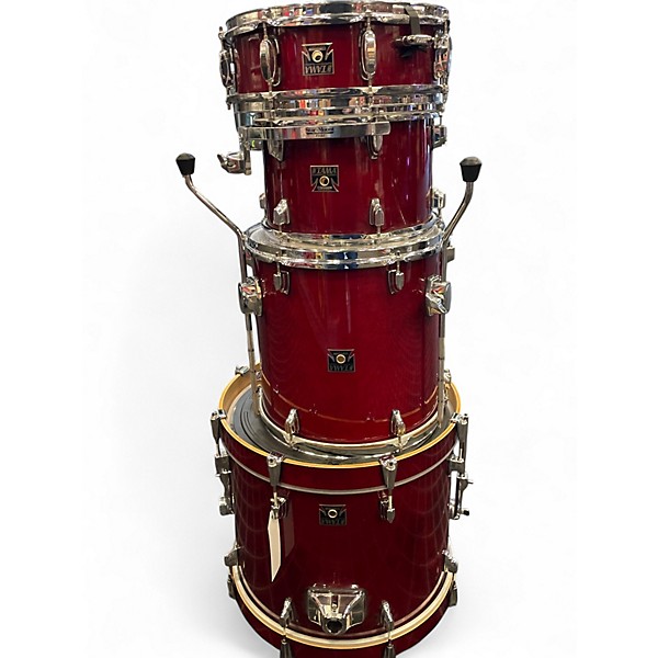 Used TAMA 4 Piece superstar classic bop Trans Red Drum Kit
