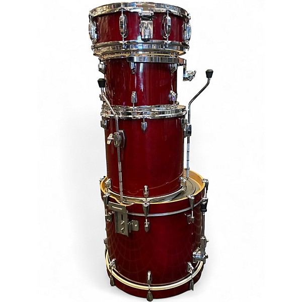 Used TAMA 4 Piece superstar classic bop Trans Red Drum Kit
