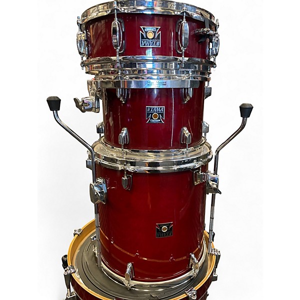 Used TAMA 4 Piece superstar classic bop Trans Red Drum Kit