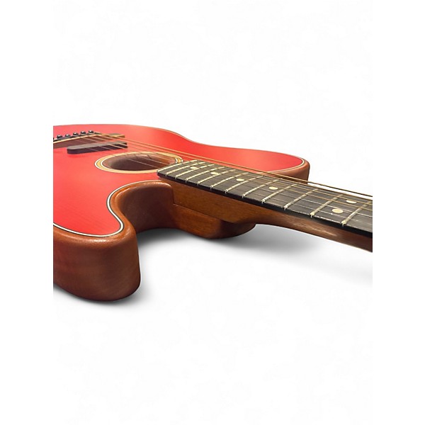 Used Fender American Acoustasonic Telecaster Flat Red Acoustic Electric Guitar