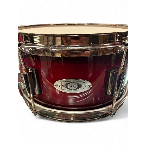 Used DrumCraft 13in SNARE Trans Red Drum