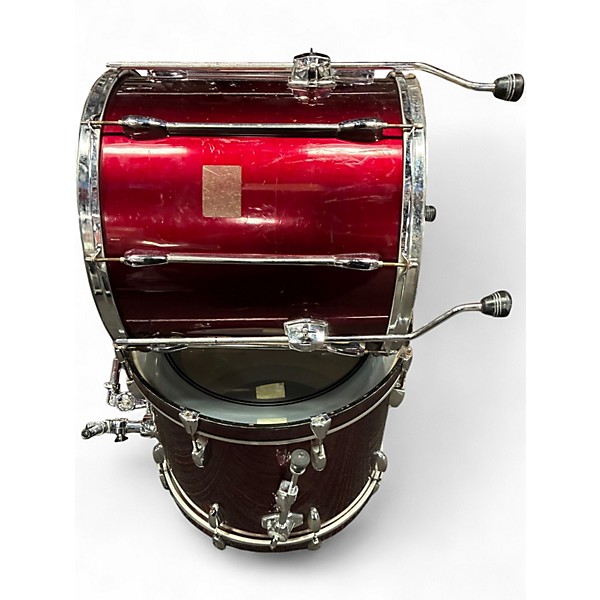 Used Pearl 5 Piece Export Maroon Drum Kit