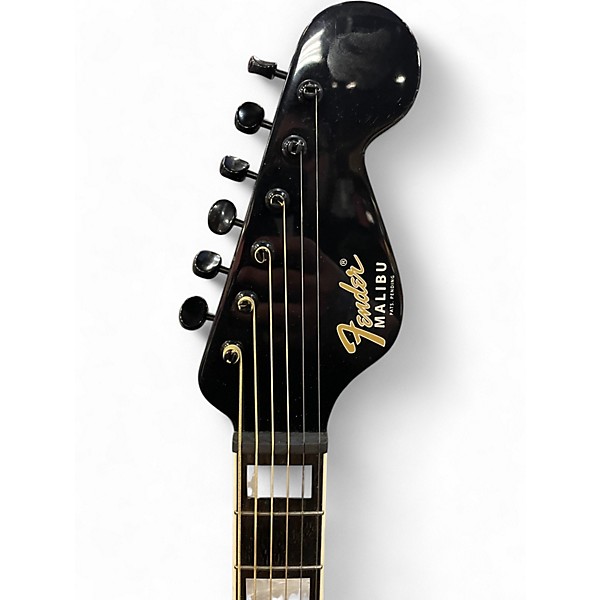 Used Fender Malibu Vintage Black Acoustic Electric Guitar