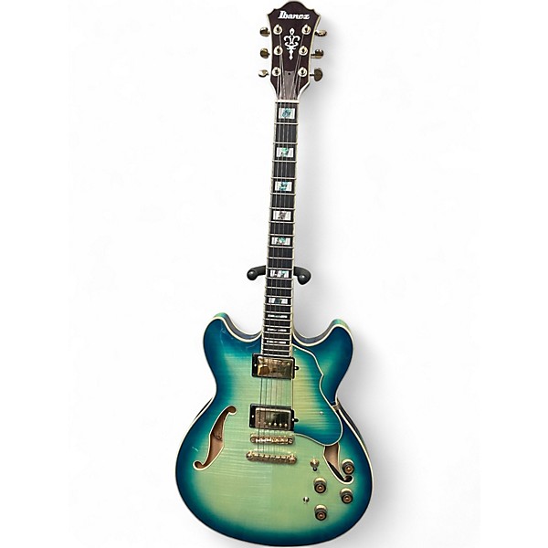 Used Ibanez AS153A Artstar Blue Burst Hollow Body Electric Guitar