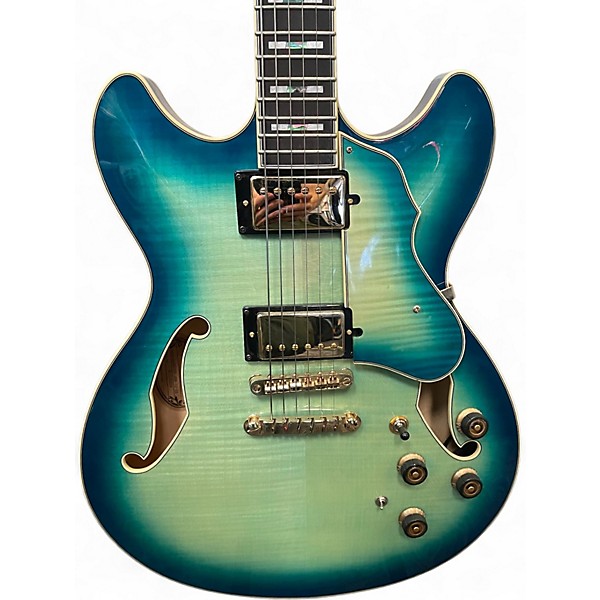 Used Ibanez AS153A Artstar Blue Burst Hollow Body Electric Guitar