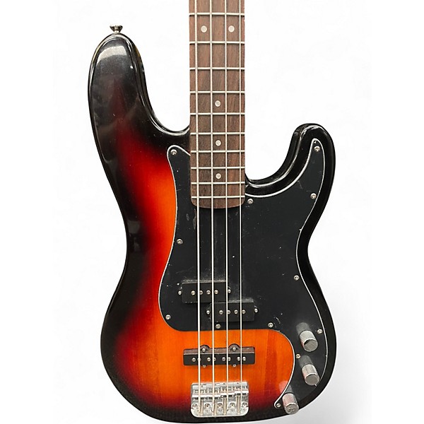 Used Squier Precision Bass 2 Tone Sunburst Electric Bass Guitar