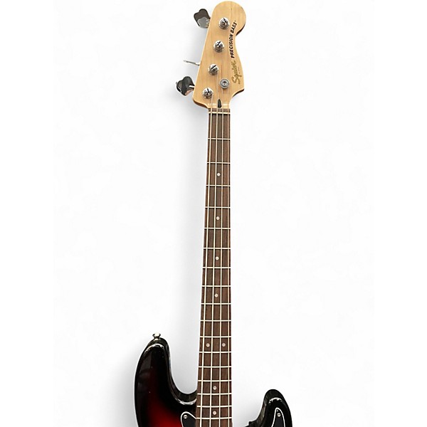 Used Squier Precision Bass 2 Tone Sunburst Electric Bass Guitar