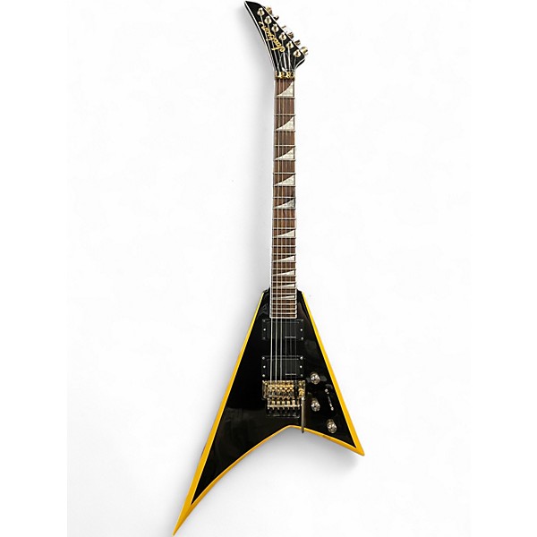 Used Jackson X Series Rhoads RRX24 Black and Yellow Solid Body Electric Guitar
