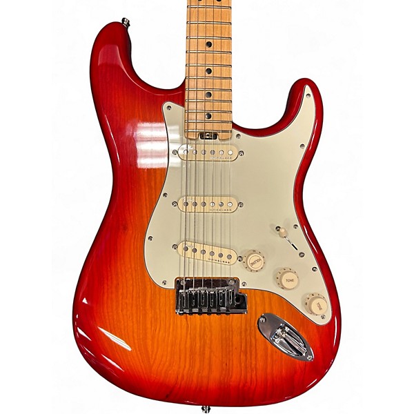 Used Fender American Elite Stratocaster 3 Color Sunburst Solid Body Electric Guitar