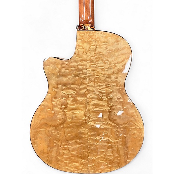 Used Dean Exotica Quilted Ash 4-String Natural Acoustic Bass Guitar