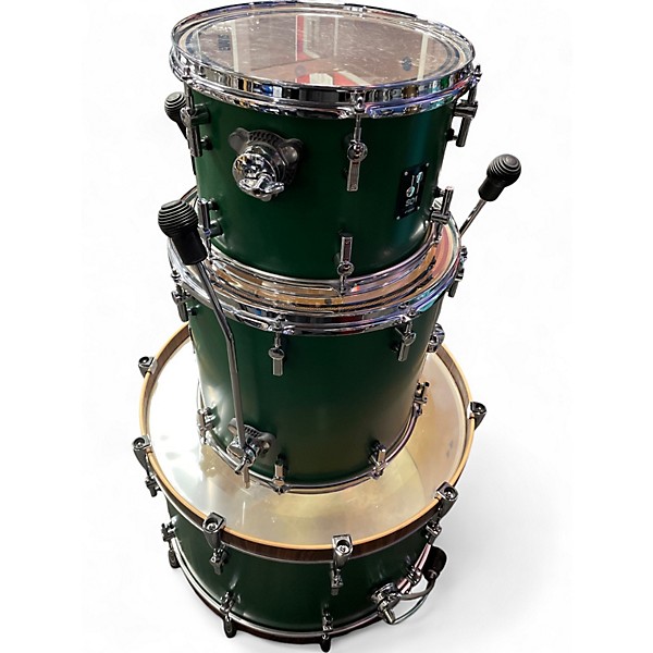 Used SONOR 3 Piece SQ1 Green Drum Kit