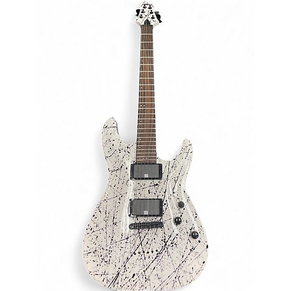 Used Schecter Guitar Research C-1 INK BOMB Arctic White Solid Body Electric Guitar