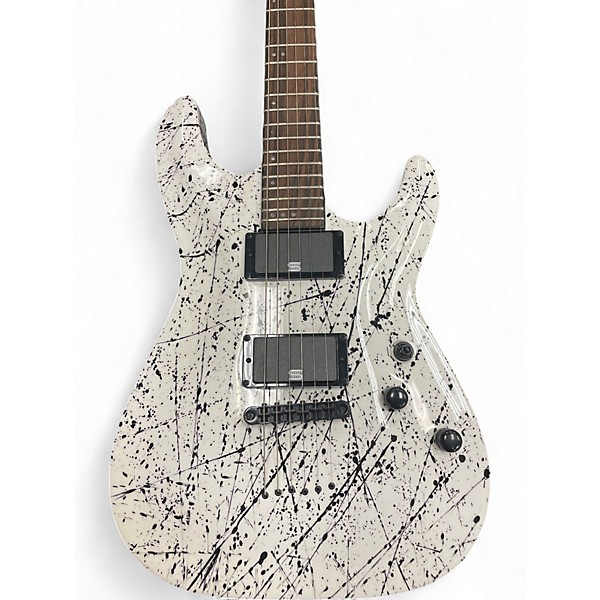 Used Schecter Guitar Research C-1 INK BOMB Arctic White Solid Body Electric Guitar
