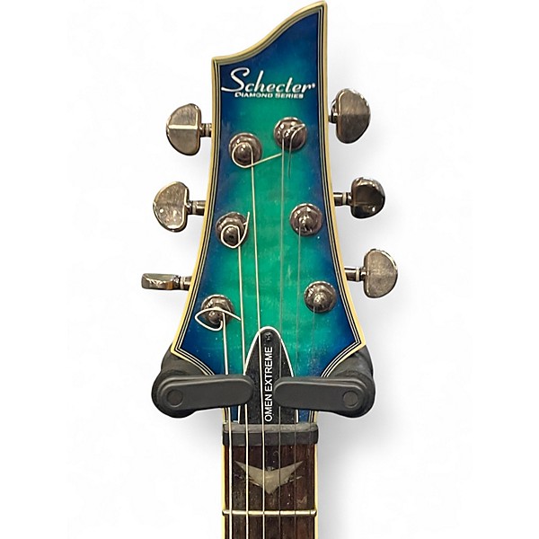 Used Schecter Guitar Research Omen Extreme 6 Blue Solid Body Electric Guitar