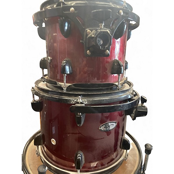 Used SPL 7 Piece 7 Piece Metallic Red Drum Kit