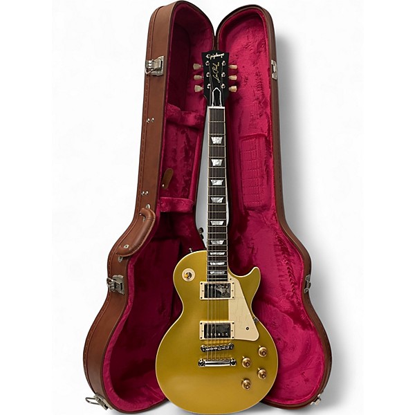 Used Epiphone Inspired By Gibson 1957 Les Paul Standard Gold Top Solid Body Electric Guitar