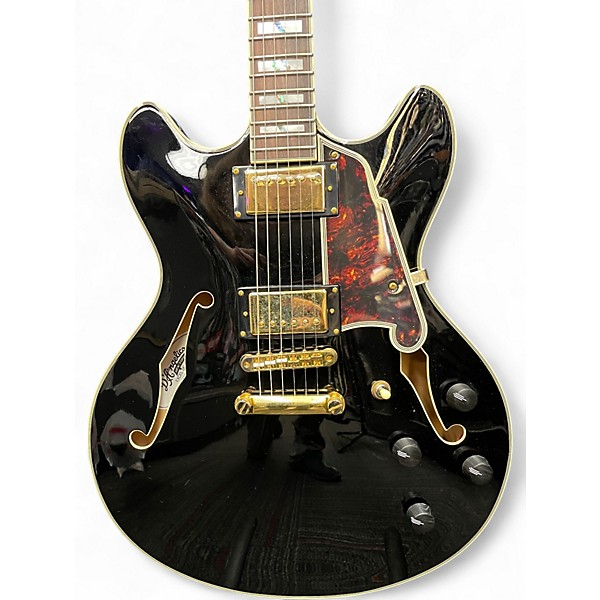 Used D'Angelico Excel DC Trans Black Hollow Body Electric Guitar