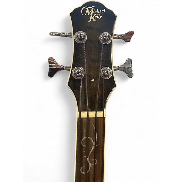 Used Michael Kelly MKDF4FLSKB Trans Black Acoustic Bass Guitar
