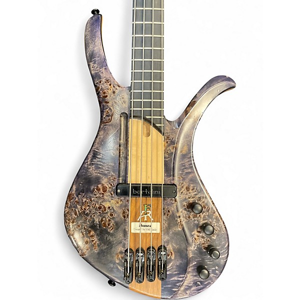Used 2019 Ibanez Afr4pbp Trans Purple Electric Bass Guitar