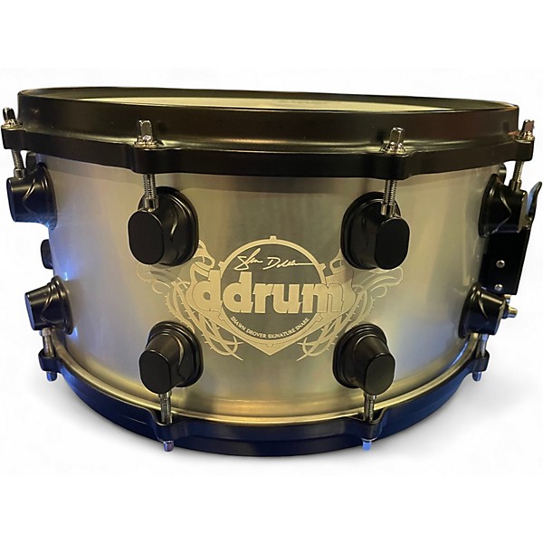 Used ddrum 7X14 Shawn Drover Signature Aluminum Snare Chrome Drum