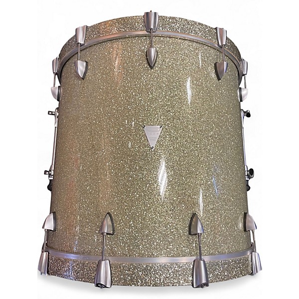 Used Orange County Drum & Percussion 4 Piece Newport Series Silver Sparkle Drum Kit