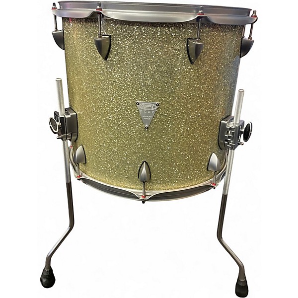 Used Orange County Drum & Percussion 4 Piece Newport Series Silver Sparkle Drum Kit