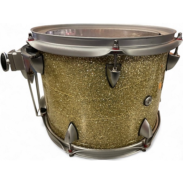 Used Orange County Drum & Percussion 4 Piece Newport Series Silver Sparkle Drum Kit