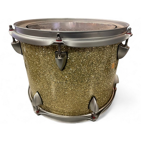 Used Orange County Drum & Percussion 4 Piece Newport Series Silver Sparkle Drum Kit