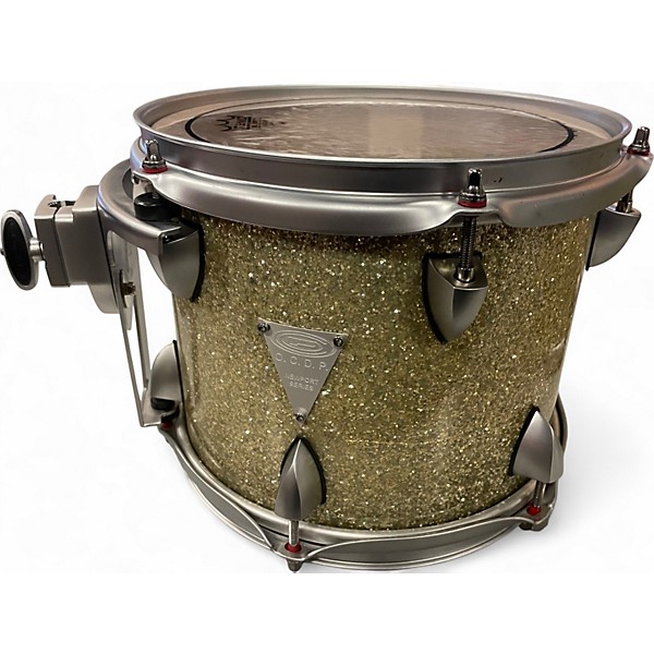 Used Orange County Drum & Percussion 4 Piece Newport Series Silver Sparkle Drum Kit