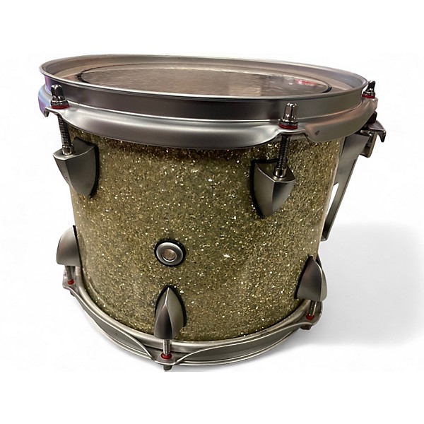 Used Orange County Drum & Percussion 4 Piece Newport Series Silver Sparkle Drum Kit