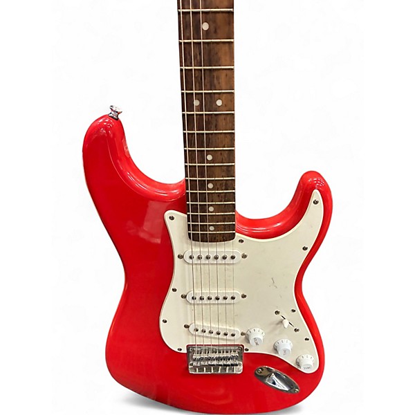 Used Squier Bullet Stratocaster Fiesta Red Solid Body Electric Guitar