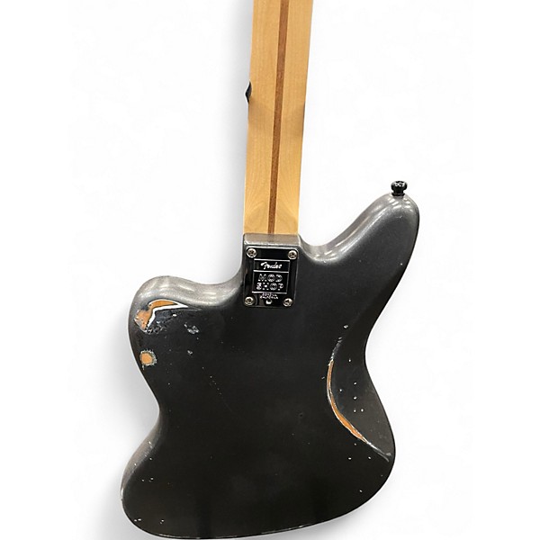 Used Fender Mod Shop jaguar Black and Silver Solid Body Electric Guitar