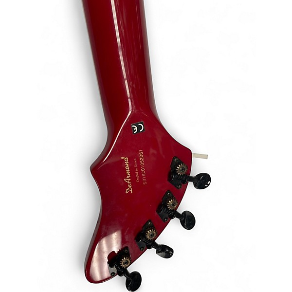 Used DeArmond Ashbory Chrome Red Electric Bass Guitar