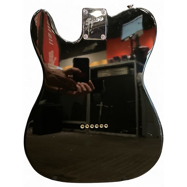 Used Squier TELECASTER CUSTOM Black Solid Body Electric Guitar