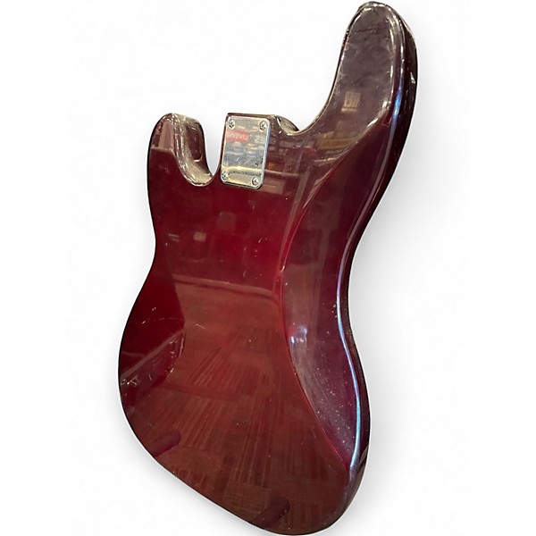 Used Squier Precision Bass Maroon Electric Bass Guitar