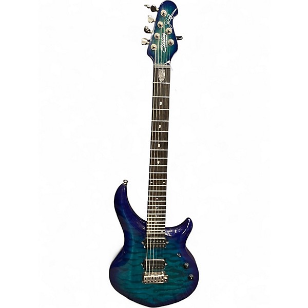 Used Sterling by Music Man Majesty Electric Guitar With DiMarzio Pickups Cerulean Blue Solid Body Electric Guitar