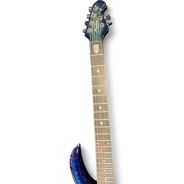 Used Sterling by Music Man Majesty Electric Guitar With DiMarzio Pickups Cerulean Blue Solid Body Electric Guitar