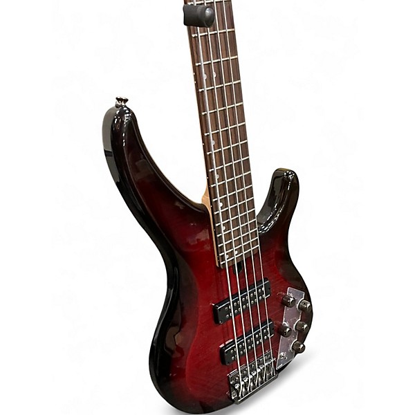 Used Yamaha TRBX605FM Trans Red Electric Bass Guitar