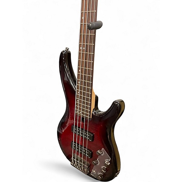 Used Yamaha TRBX605FM Trans Red Electric Bass Guitar