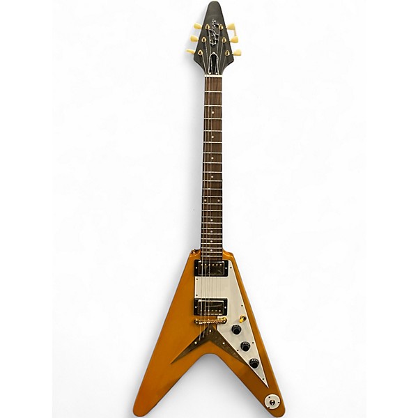 Used Epiphone inspired by Gibson Flying V Korrina Natural Solid Body Electric Guitar