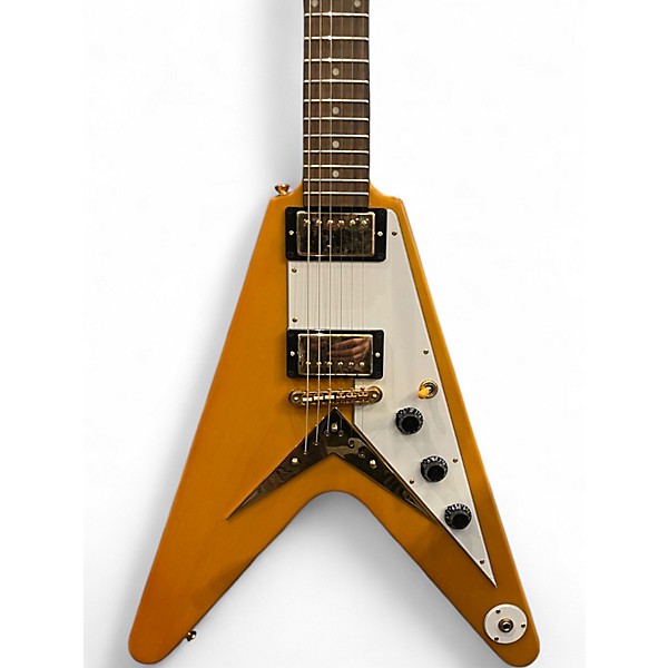 Used Epiphone inspired by Gibson Flying V Korrina Natural Solid Body Electric Guitar