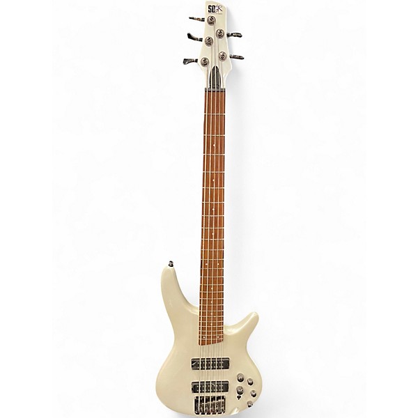 Used Ibanez SR305 5 String Arctic White Electric Bass Guitar