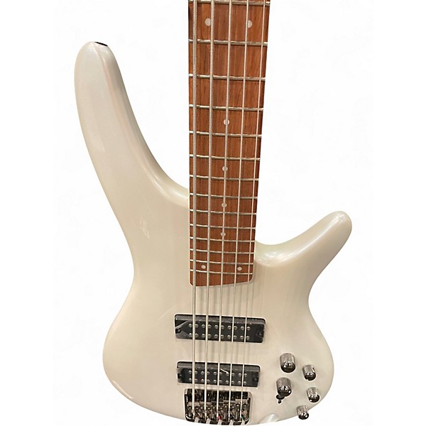 Used Ibanez SR305 5 String Arctic White Electric Bass Guitar